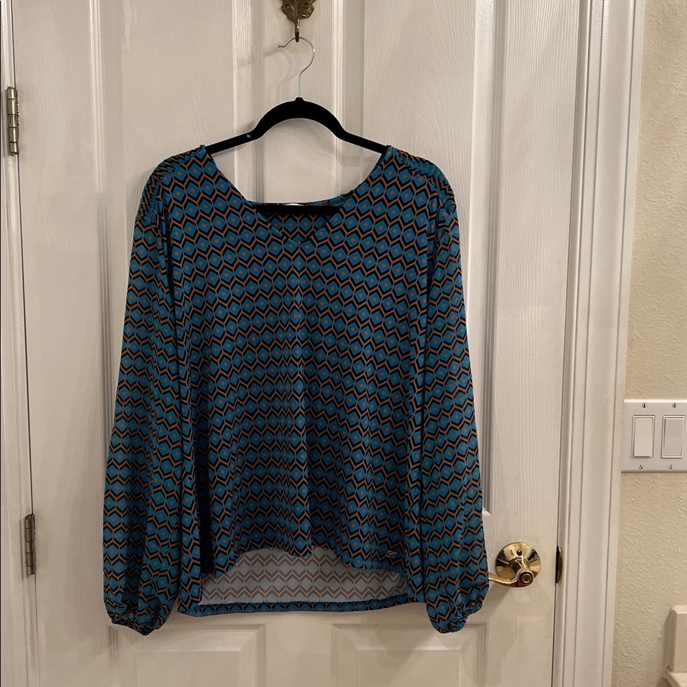 Calvin Klein Performance Blue and Black Blouse